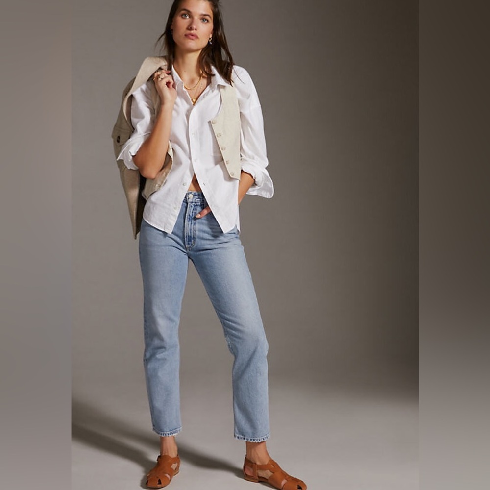 Agolde Mia Straight Jeans Light Wash